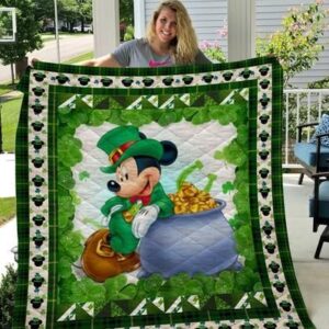 Saint Patrick Day Mickey Quilt Blanket  Quilt